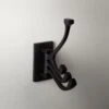 Black 3-Prong Swivel Towel Hook