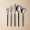 20-Piece Abe Brushed Black Flatware Set