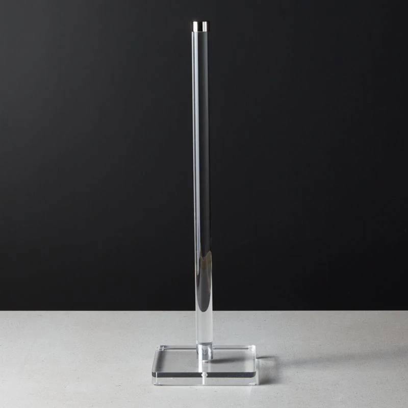 Acrylic And Polished Nickel Toilet Paper Storage Tower