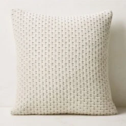 Alco Woven White Throw Pillow With Down-Alternative Insert 23''