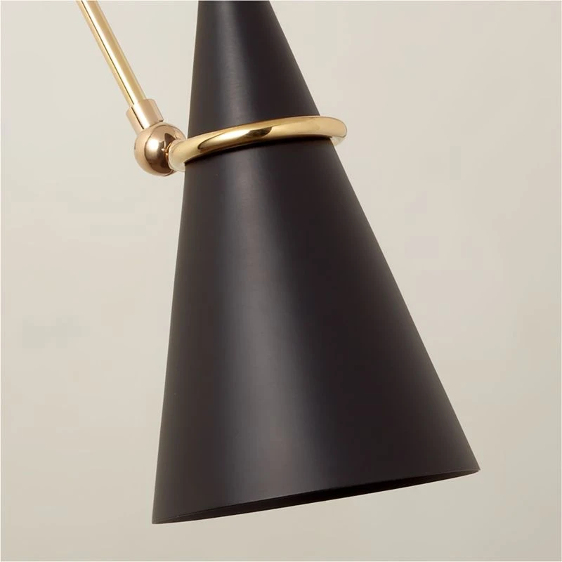 Aldus Black And Polished Brass Articulating Wall Sconce - Image 4