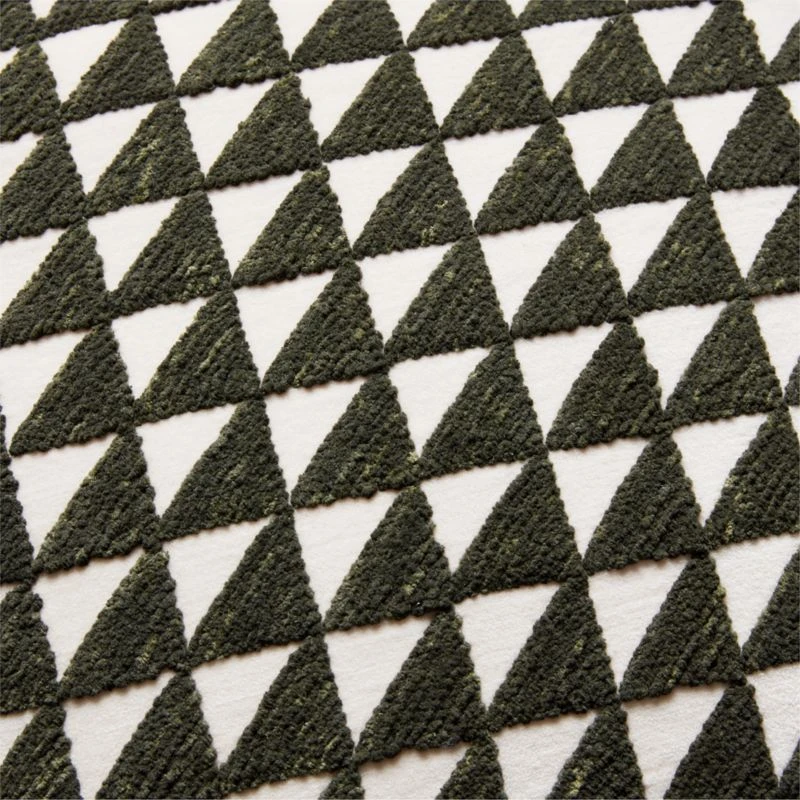 Alene Embroidered Dark Olive Green Throw Pillow With Down-Alternative Insert 23'' - Image 3