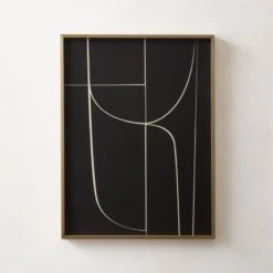 'Alliance I' Screen Print In Brass Frame 18"x24"