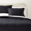 Alto Organic Cotton Black Quilt And Pillow Shams