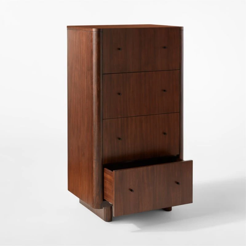 Andora Tall 4-Drawer Wood Dresser - Image 4