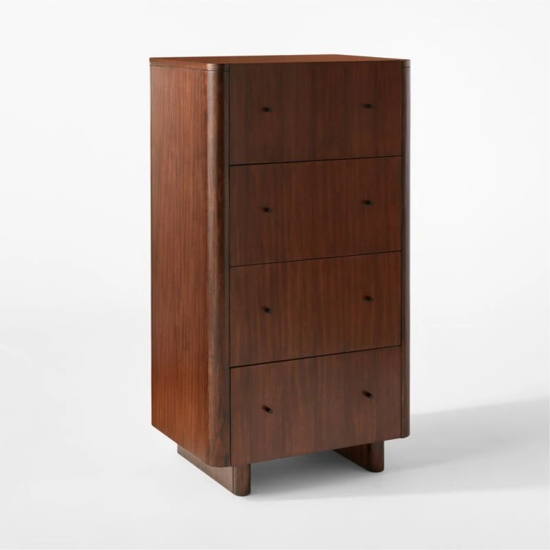 Andora Tall 4-Drawer Wood Dresser - Image 3