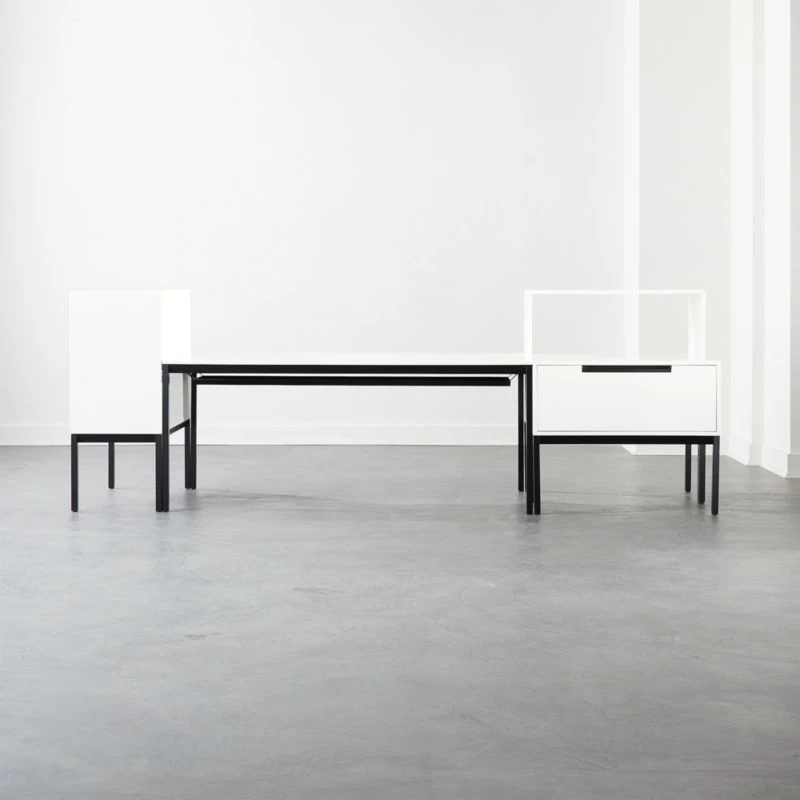 Aptum White Metal Bookcase - Image 7