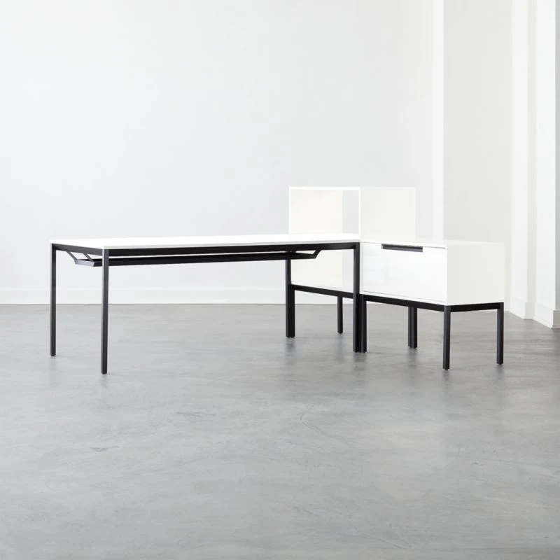 Aptum White Metal Bookcase - Image 10