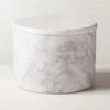 Arris Large White Marble Canister
