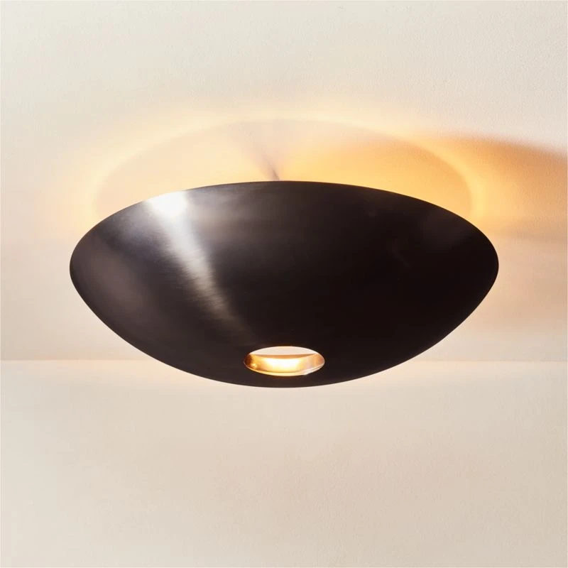 Auden Blackened Brass Flush Mount Light 16.5" - Image 2