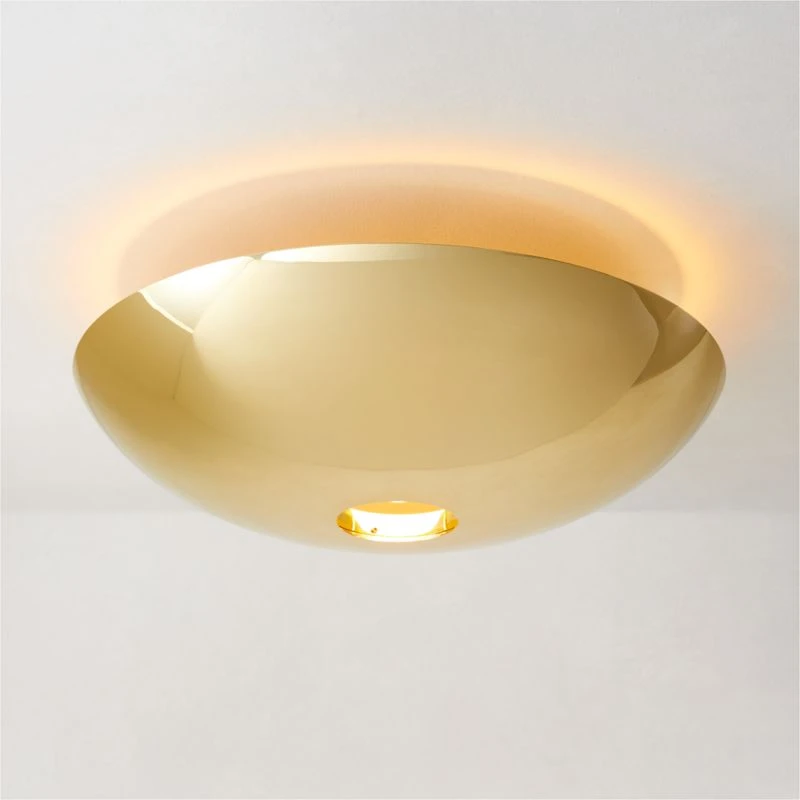 Auden Polished Brass Flush Mount Light 16.5" - Image 2