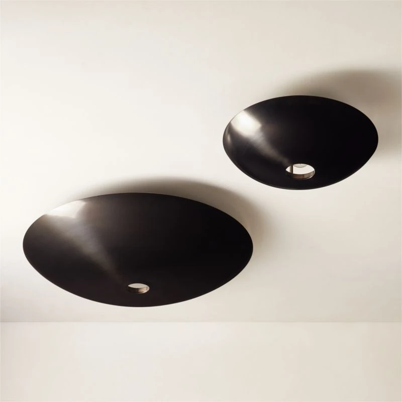 Auden Blackened Brass Flush Mount Light 16.5" - Image 4