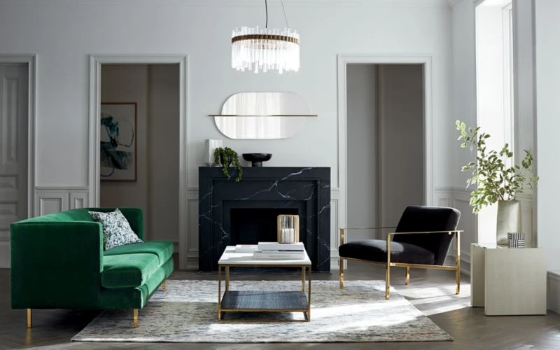 Cue Carbon Black Velvet Chair - Image 2