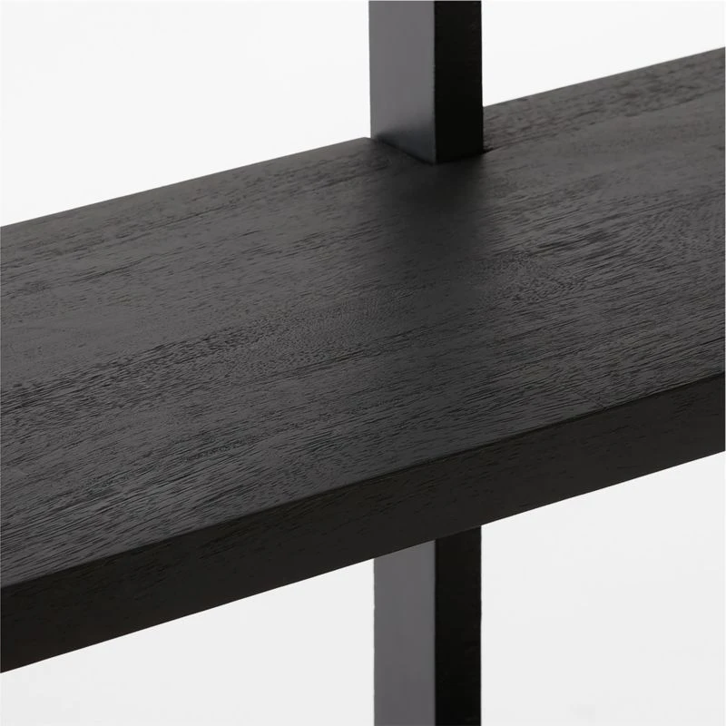 Azzurra Black Metal And Wood Bookshelf - Image 6