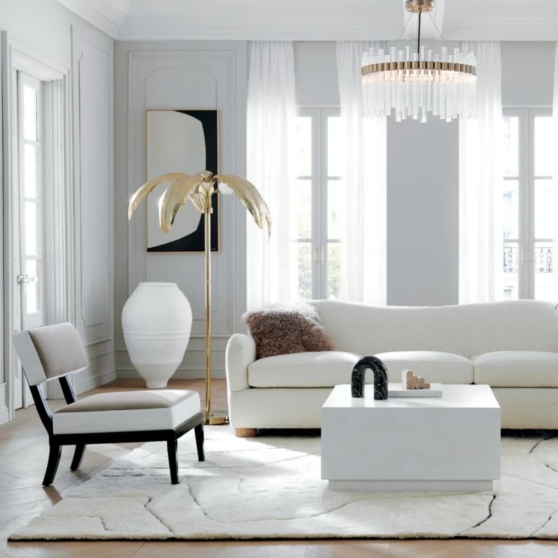 Palm Brass Finish Floor Lamp - Image 4