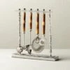 4-Piece Bamboo Bar Tool Set With Stand