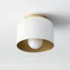 Bell White Flush Mount Light