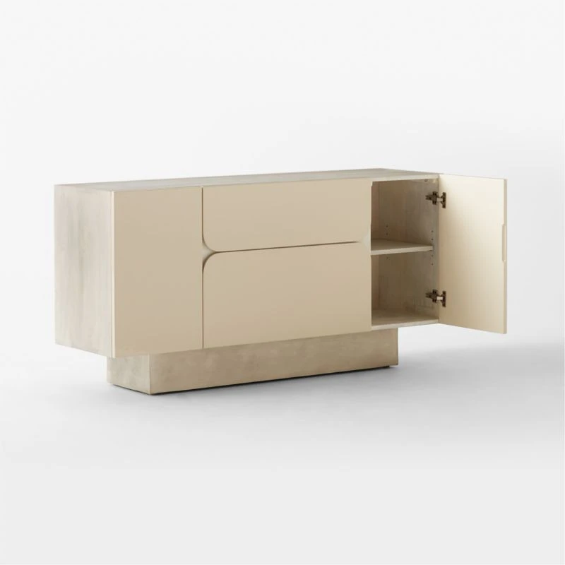 Benoit Enameled White Wood Credenza - Image 6
