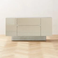 Benoit Enameled White Wood Credenza