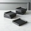 Bento Square Black Appetizer Plate Set Of 8
