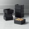 Bento Square Matte Black Mini Bowls