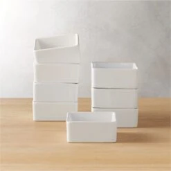 Bento Square White Mini Bowls