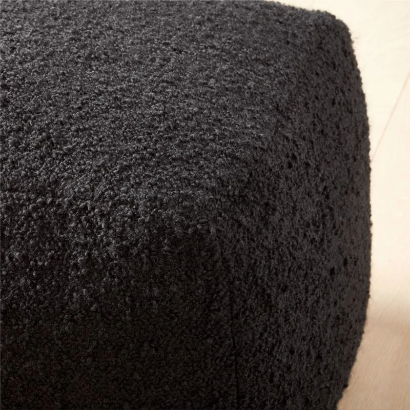 Black Boucle Pouf - Image 3