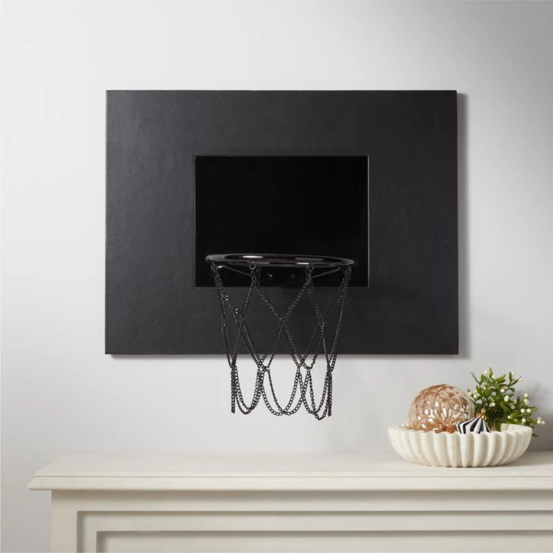 Black Leather Basketball Hoop - Image 2