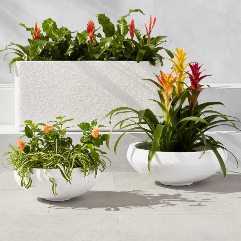 Boka White Concrete Indoor/Outdoor Planter Bowl Small - Image 2
