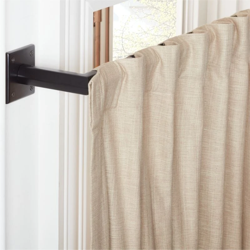 Bolt Matte Black Blackout Curtain Rod 28"-48"x1.25" - Image 3