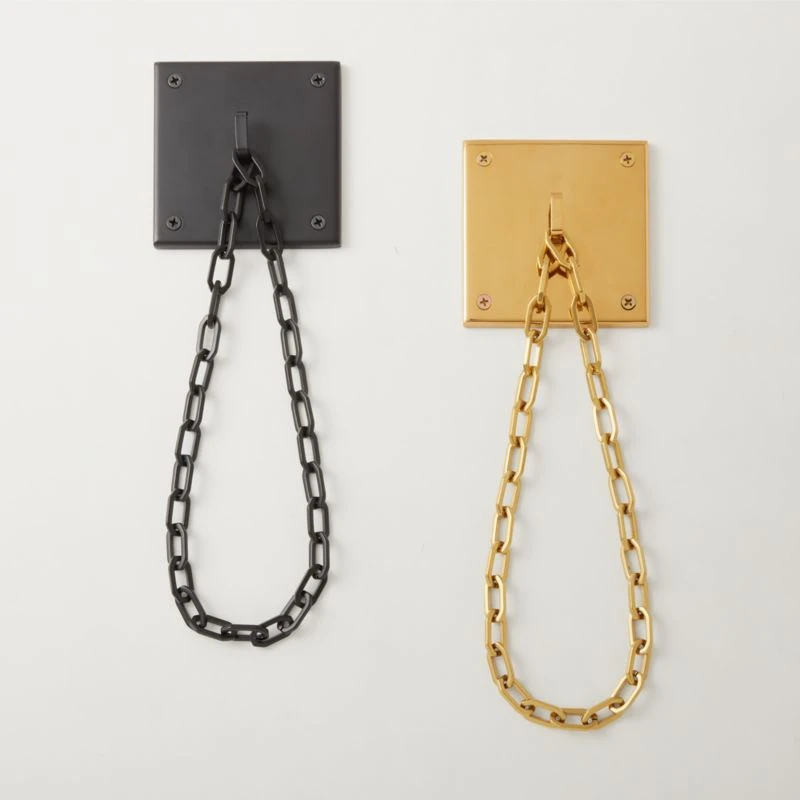 Bolt Matte Black Chain Curtain Tiebacks Set Of 2 - Image 3