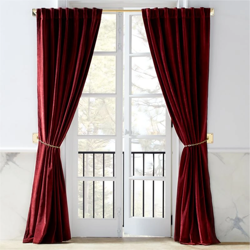 Bolt Polished Brass Chain Curtain Tiebacks Set Of 2 - Image 3