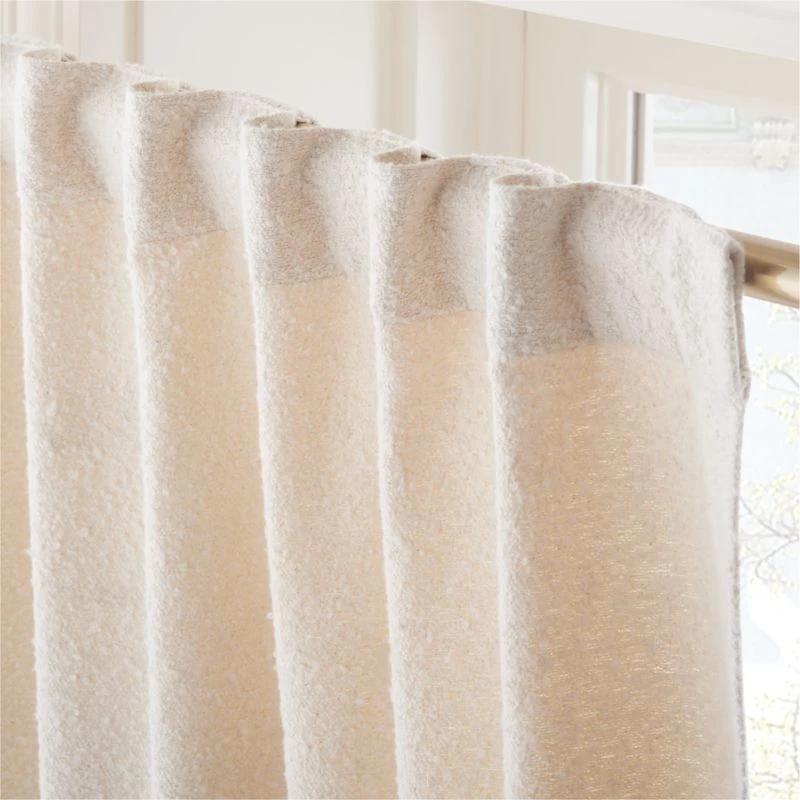 Ivory Boucle Window Curtain Panel 48''x84'' - Image 3