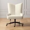 Bowtie Cream Boucle Office Chair Model 3002