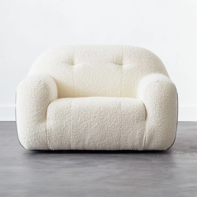 Brace Cream Boucle Chair