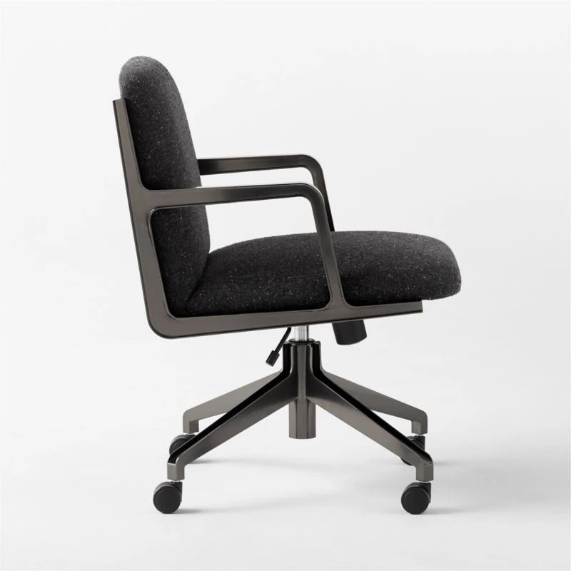 Brecha Grey Upholstered Office Chair - Image 4