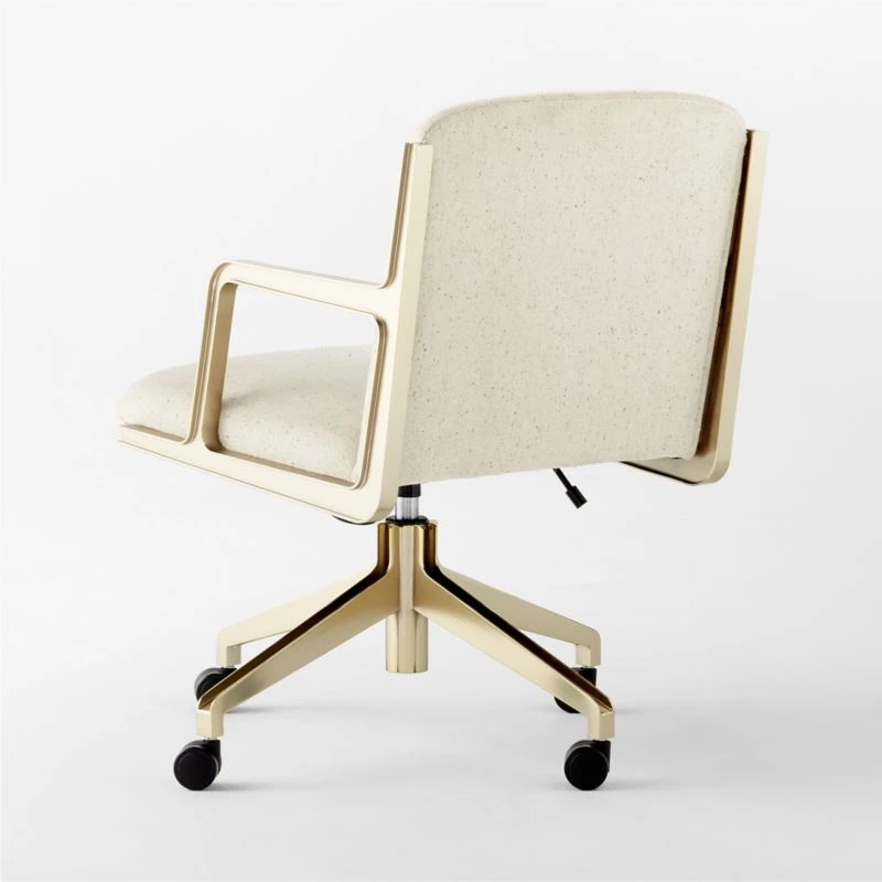 Brecha Ivory Upholstered Office Chair - Image 6