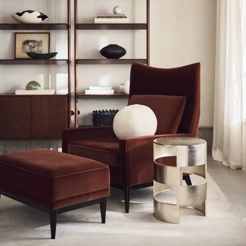 Jalousie Round Silver Cast Aluminum Side Table - Image 2