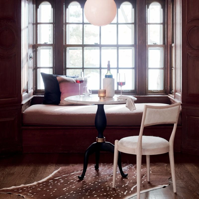 Rue Black Leather Throw Pillow With Down-Alternative Insert 23" - Image 5