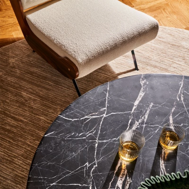 Pasar Round Black Marble Coffee Table - Image 7
