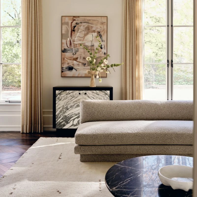 Pasar Round Black Marble Coffee Table - Image 6