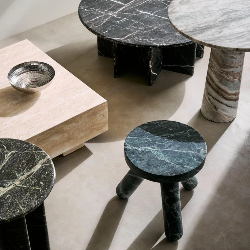 Pasar Round Black Marble Coffee Table - Image 8