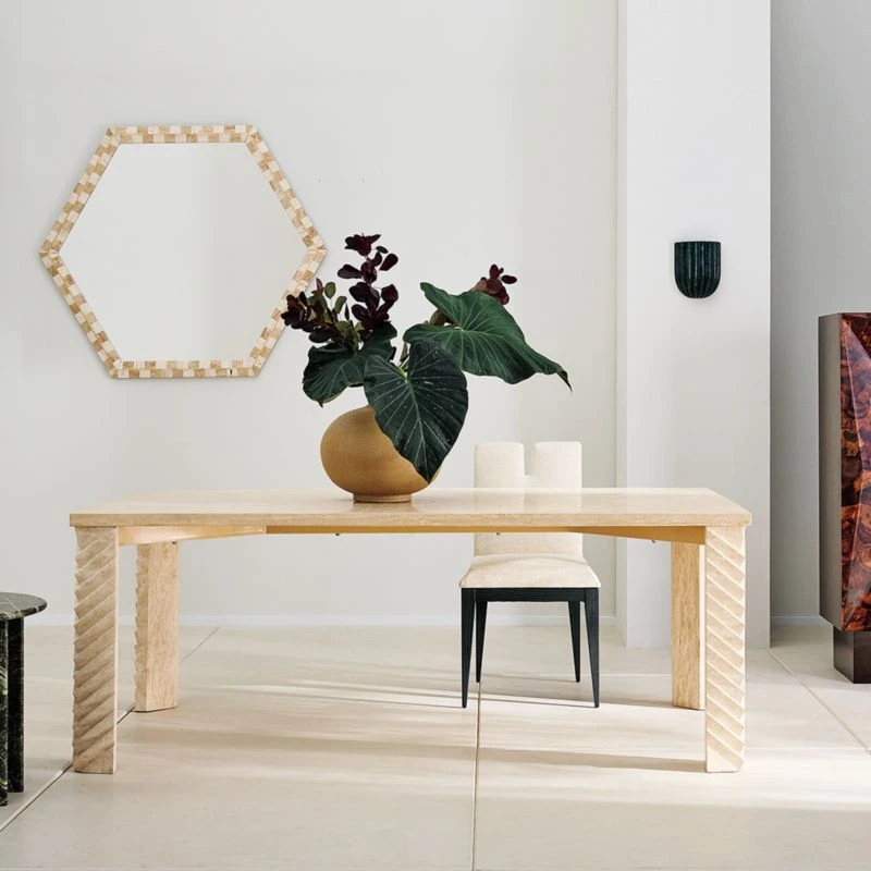 Tiberio Travertine Dining Table - Image 4