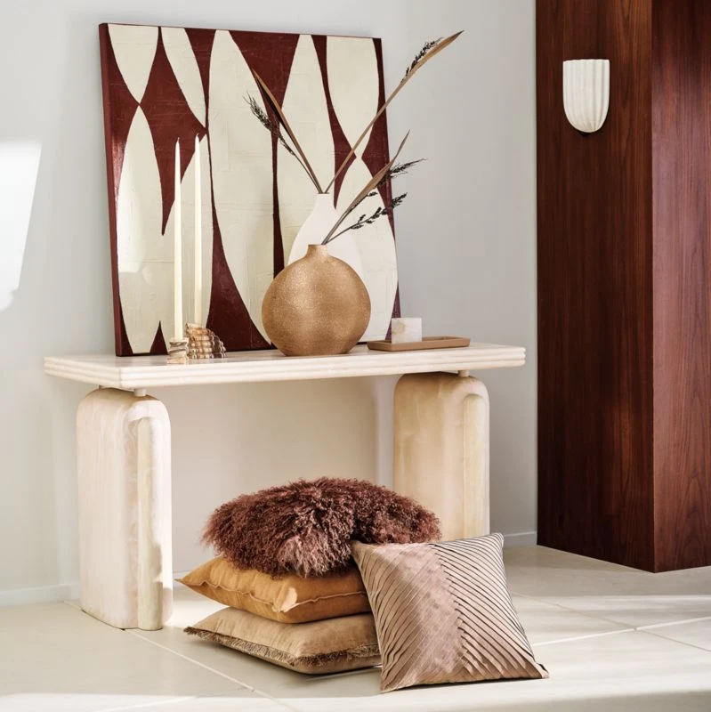 Ariel Fluted White Marble Wall Sconce Light - Image 9