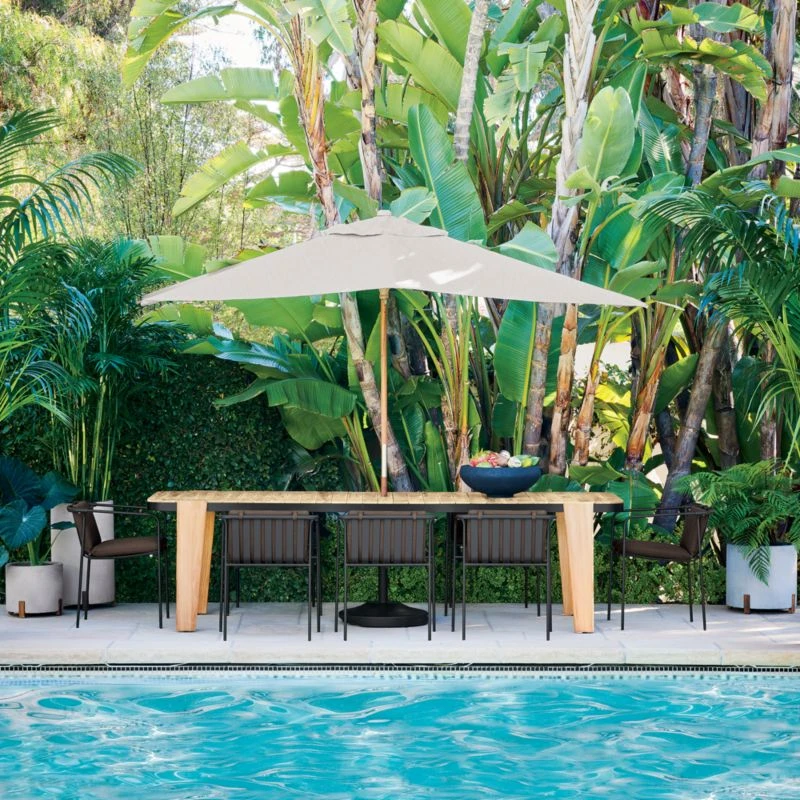 Hazel Teak Outdoor Dining Table - Image 2