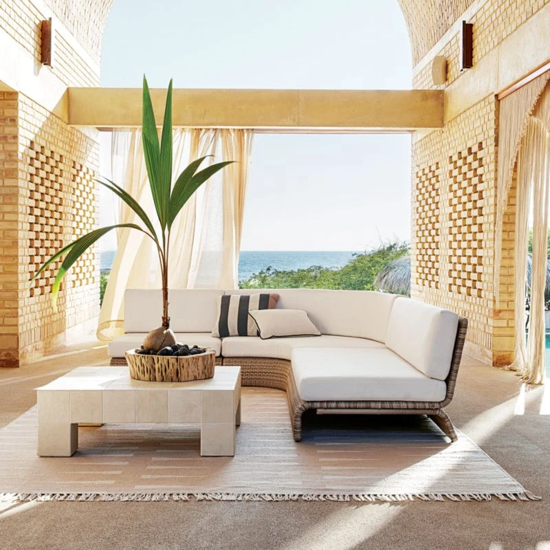 Foss Woven Outdoor Corner Chair - Image 2