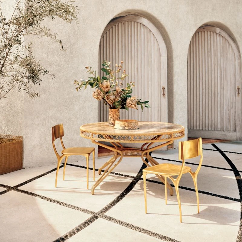 Oro Gold Outdoor Dining Chair - Image 3