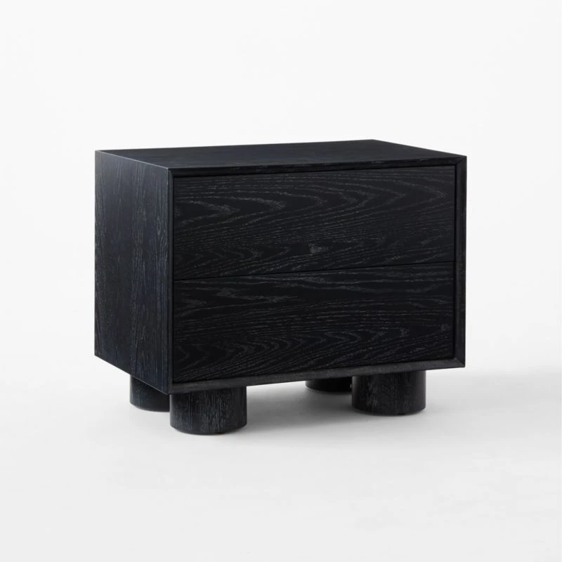 Cantar Cerused Black Oak Nightstand - Image 4