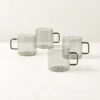Cantina Smoke Glass Coffee Mug Set Of 4