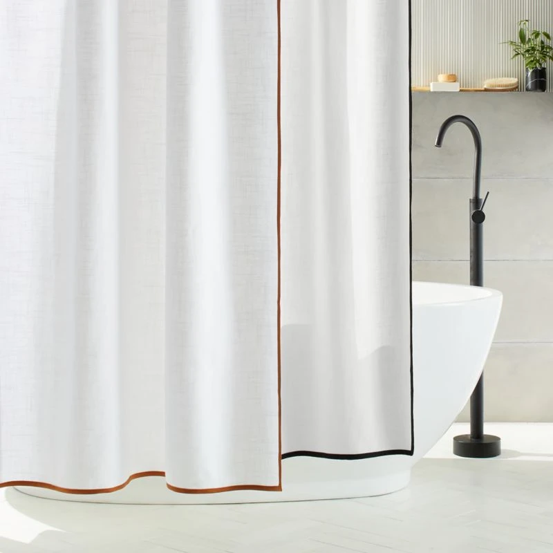 Capri Black Border Shower Curtain 84" - Image 2
